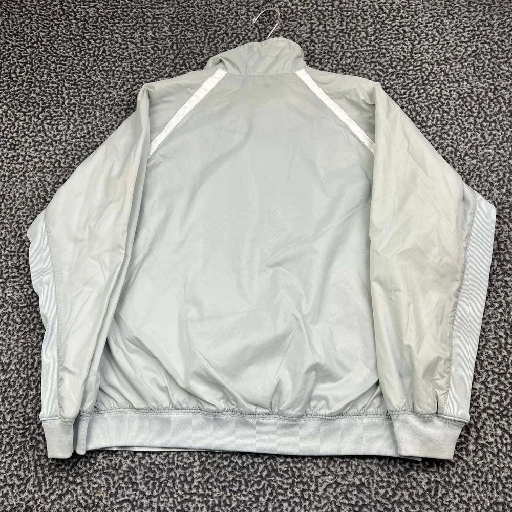 Nike Windbreaker Jacket Youth Medium Gray Full Zip Mesh Lined Long Sleeve M